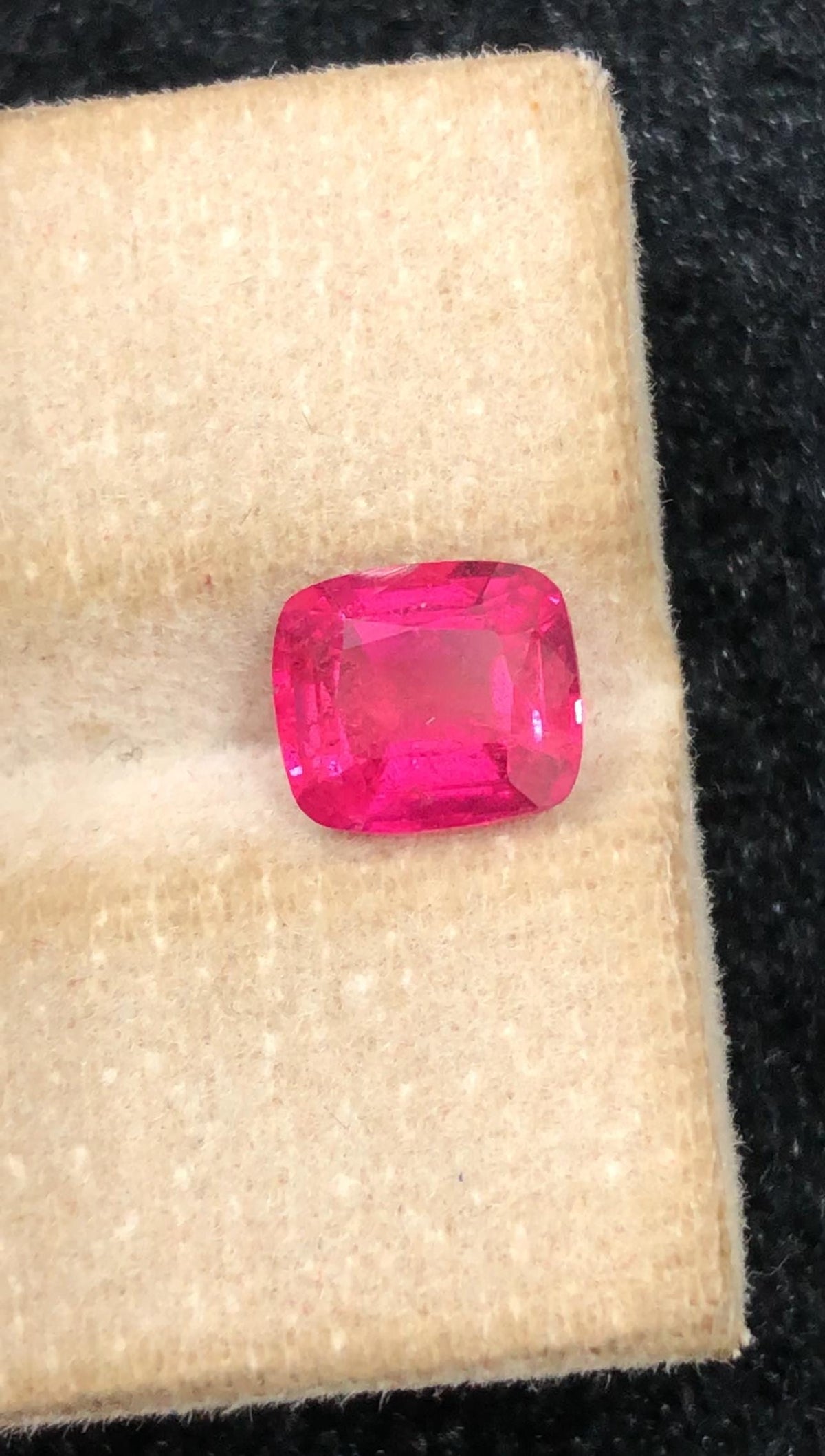 Pink Rubellite 1.70ct Cushion Cut Loose Gemstone from Afghanistan