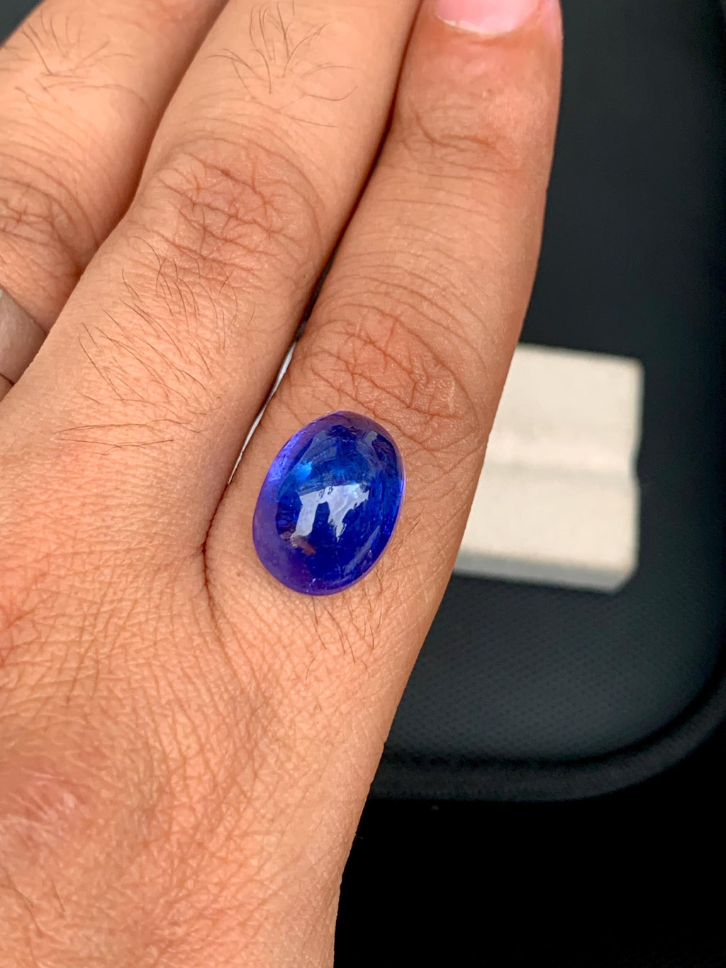 AAA Tanzanite Cabochon: Loose December Birthstone, Jewelry Making (16.40 Carat)