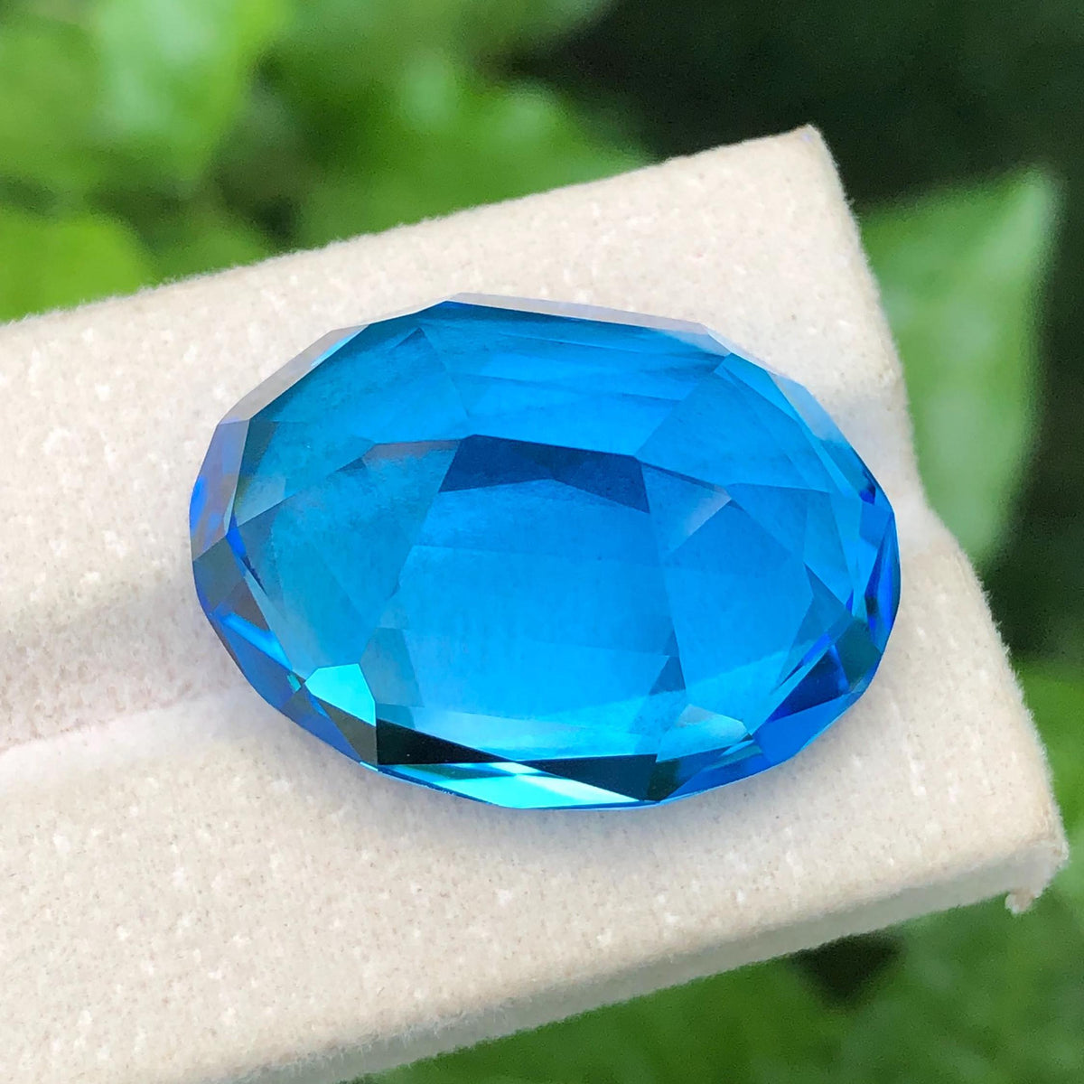 Blue Topaz 70ct Oval Cut – Electric Blue from Skardu Pakistan, 28x21x15mm