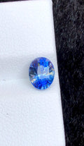 Bi-Color Blue Sapphire 1.30 Ct Oval Cut – Certified Ceylon Sapphire from Sri Lanka