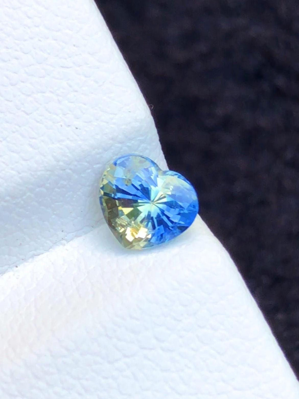 Parti Sapphire 1.02 Ct Heart Cut Madagascar Certified Bi-Color