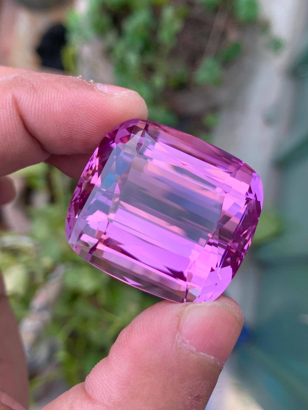 Pink Kunzite Gemstone: 223.30 CT Faceted Cushion Cut