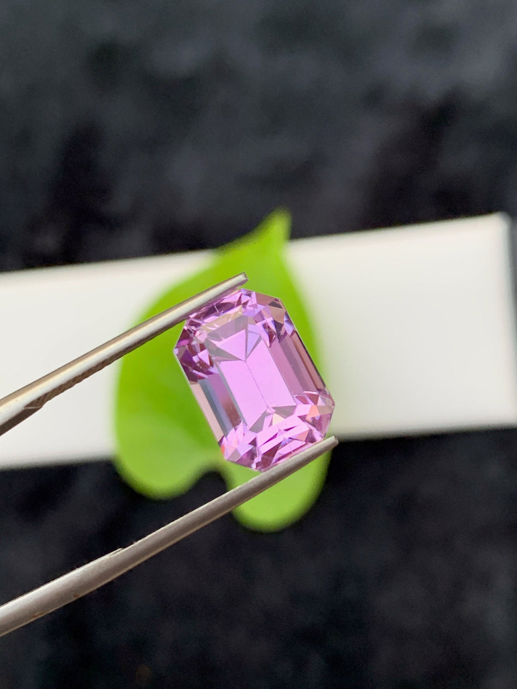 Violet Pink Kunzite Gemstone: 7.30 CT Emerald Cut, Afghanistan Origin