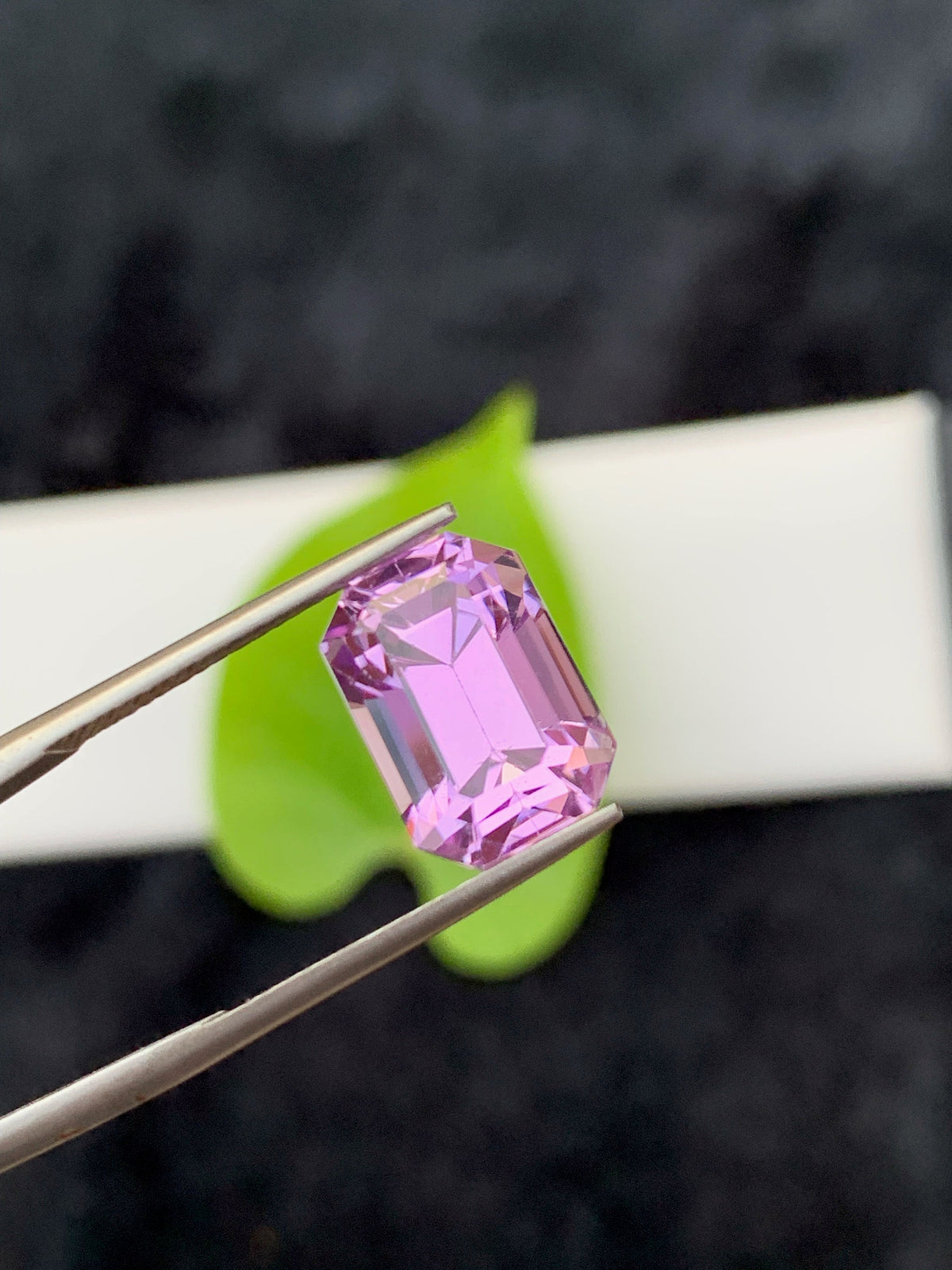 Violet Pink Kunzite Gemstone: 7.30 CT Emerald Cut, Afghanistan Origin