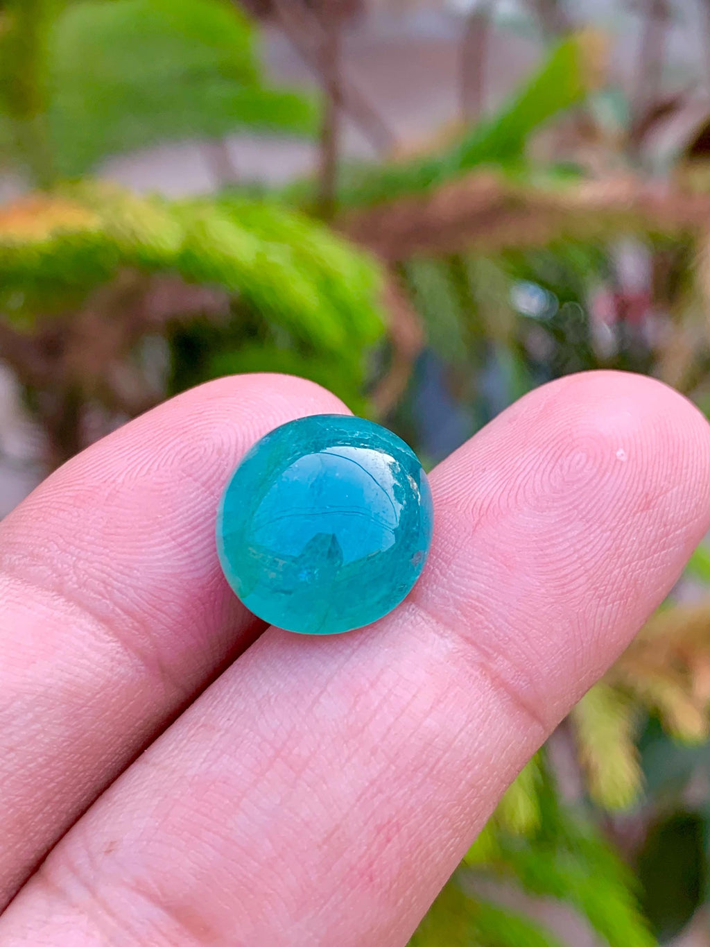 Grandidierite Cabochon: Rare Bluish-Green Gemstone from Madagascar (11.80 CT