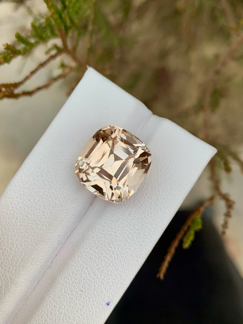 Unheated Imperial Topaz Gemstone: 17.25 CT Natural Yellow Cushion Cut Stone
