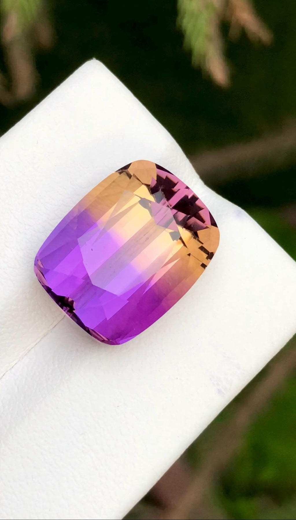 Bi-Color Ametrine 14.55 Ct Cushion Cut – Gemstone from Brazil