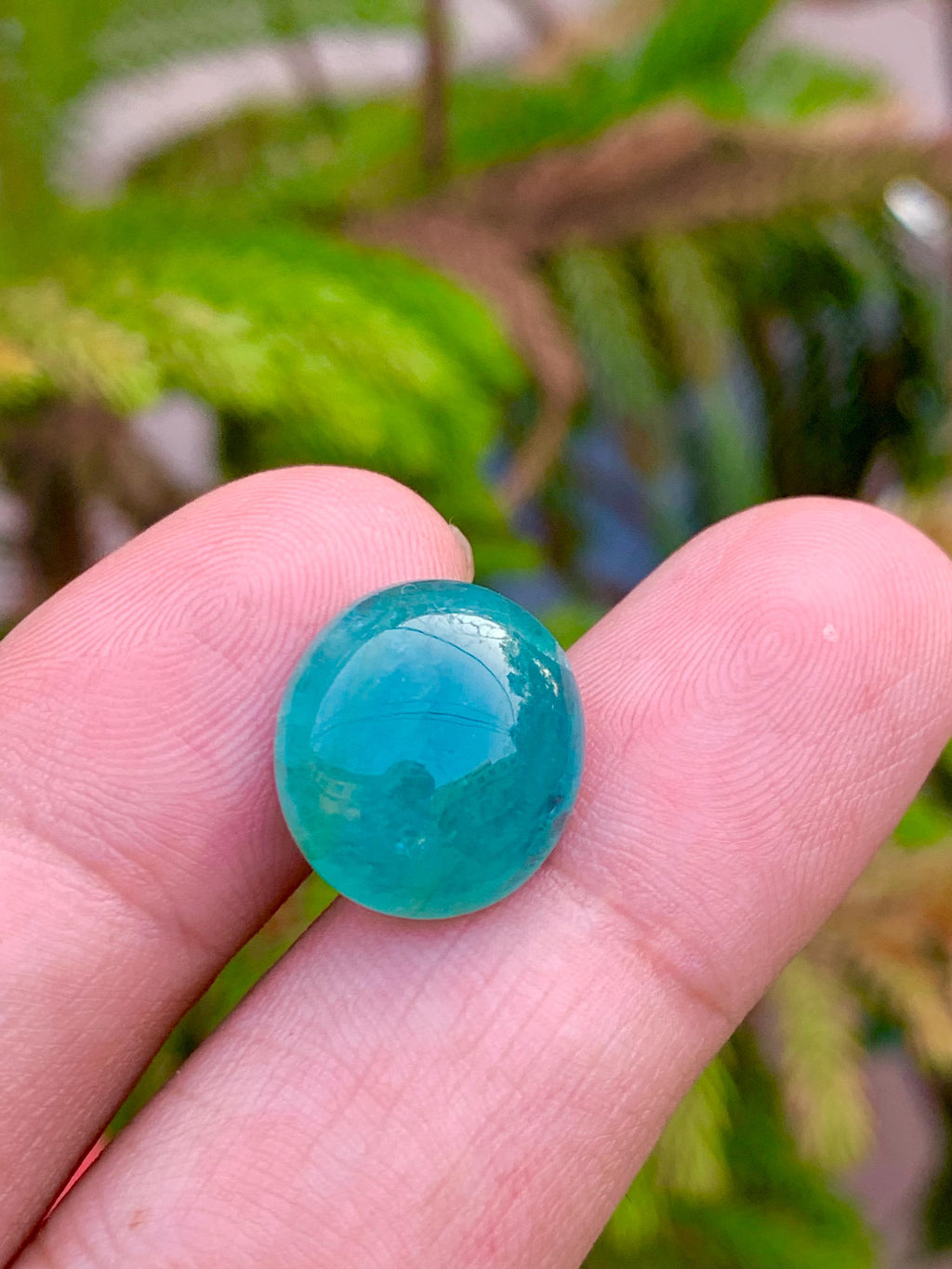 Grandidierite Cabochon: Rare Bluish-Green Gemstone from Madagascar (11.80 CT