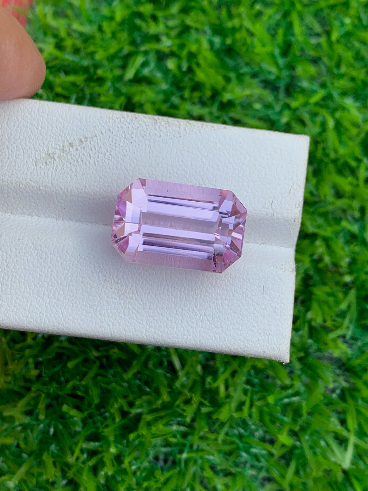 Pink Kunzite Gemstone: 20.45 Carat Emerald Cut, Afghanistan Origin