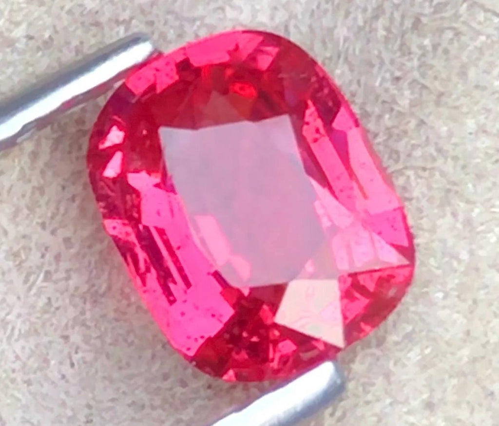 Certified Mahenge Spinel 1.09 Cts Reddish Pink Vibrant Natural Spinel