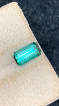 Neon Blue Lagoon Tourmaline Stone: Faceted Cushion Cut, 1.35 CT
