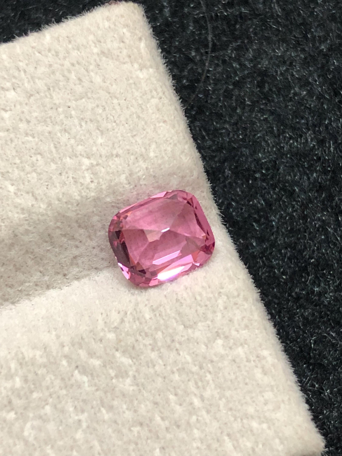 Bubblegum Pink Spinel: 1.10 Carat Cushion Cut Loose Gemstone
