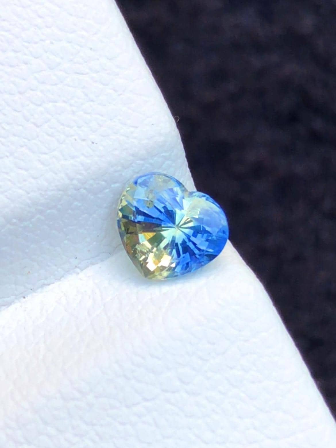 Parti Sapphire 1.02 Ct Heart Cut Madagascar Certified Bi-Color