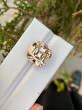 Natural Imperial Topaz Gemstone: 18.20 CT Faceted Cushion Cut