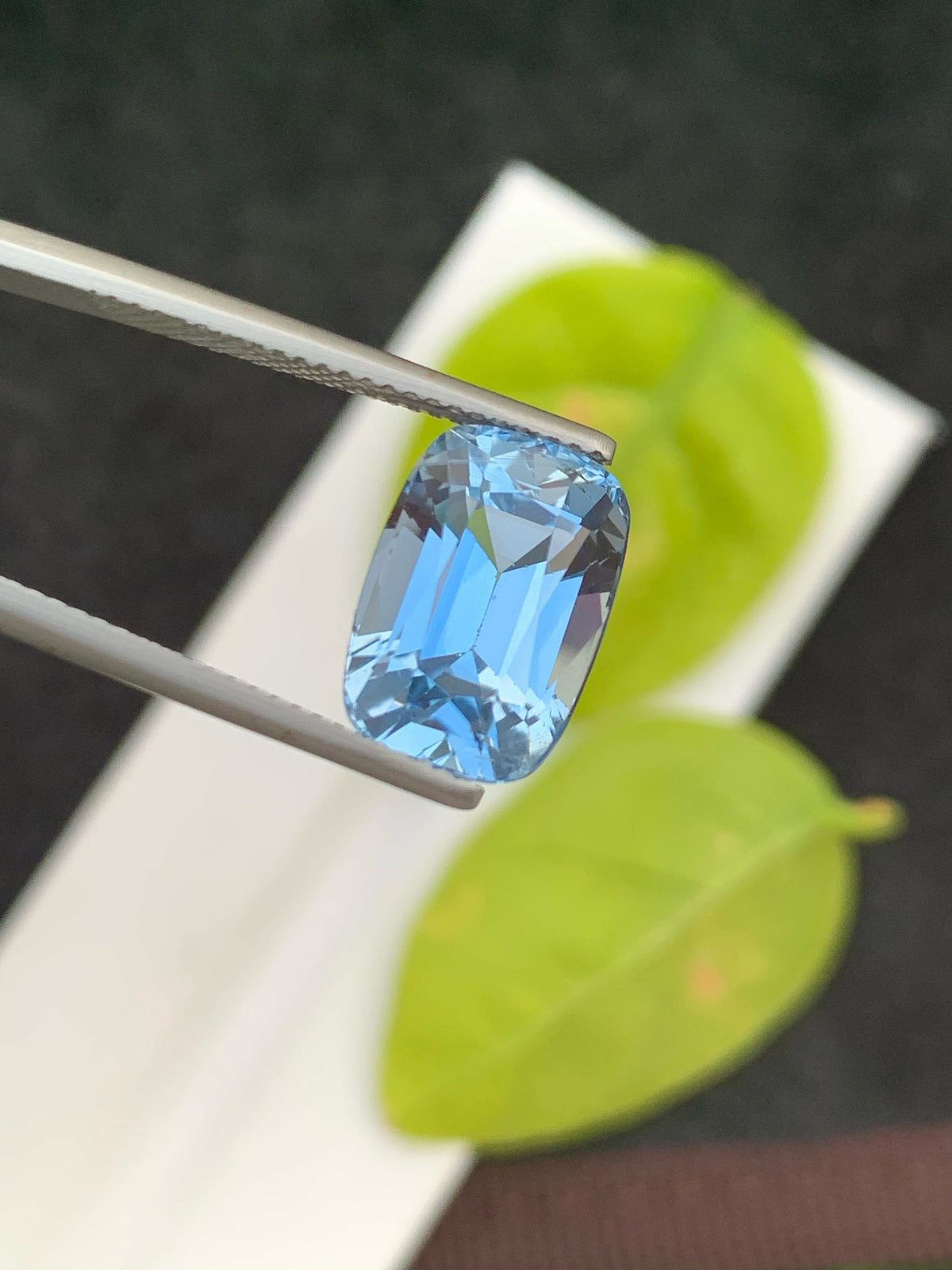 Natural Santa Maria Aquamarine Gemstone: 7.25 CT Cushion Cut, Brazil