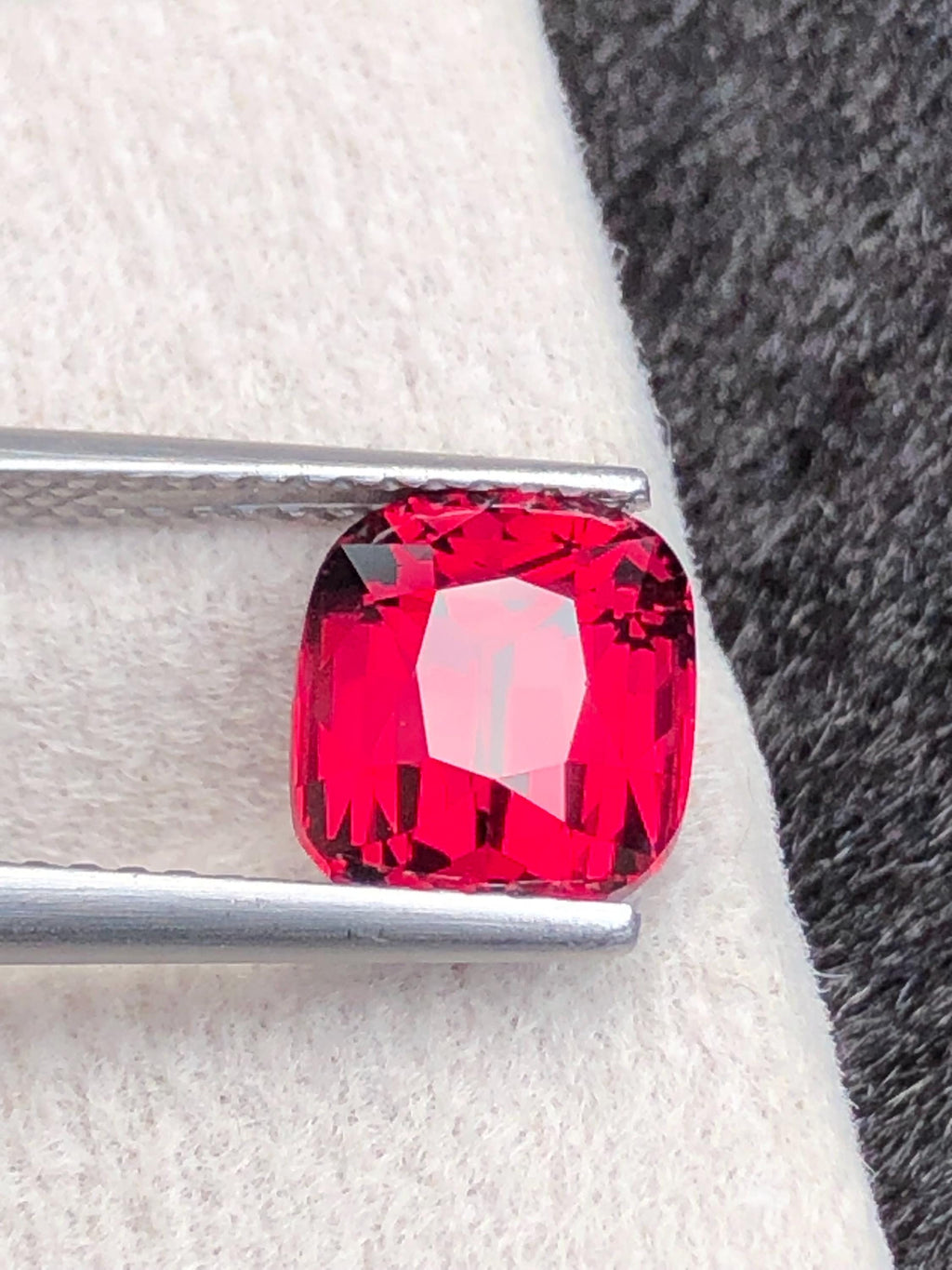 Rhodolite Garnet 3.21ct Cushion Cut –  Raspberry-Tone Tanzanian Gemstone