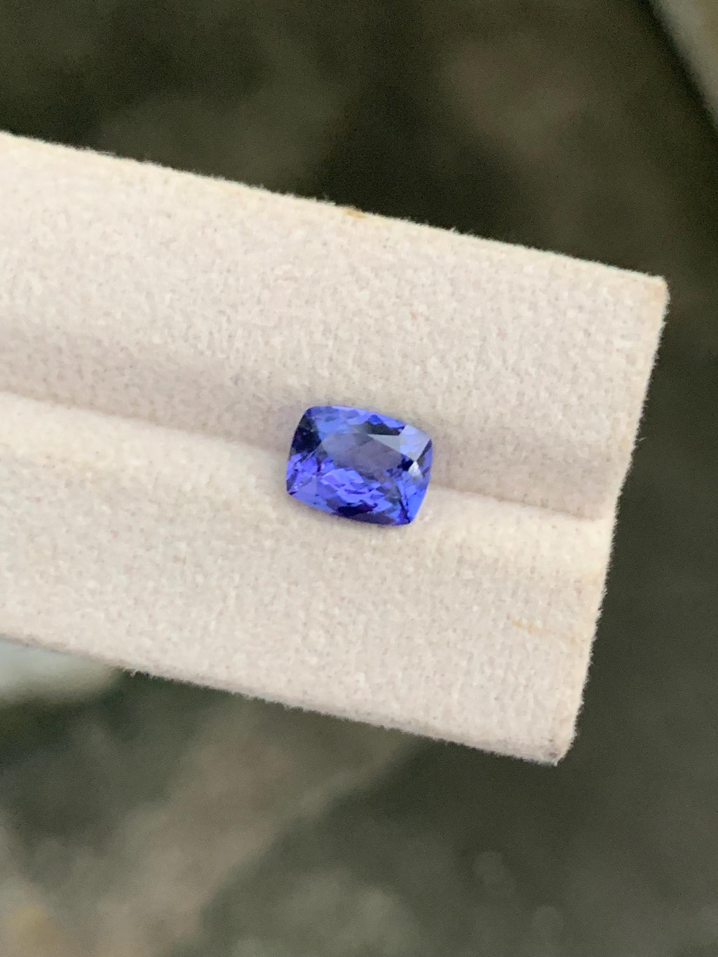 Natural Tanzanite Gemstone: 2.02 Carat Cushion Cut, December Birthstone