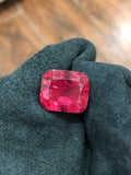 Rubellite 19.60ct Cushion Cut Deep Red Gemstone | Fine Collector’s Tourmaline from Afghanistan