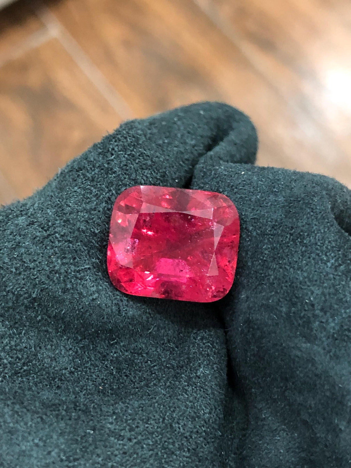 Rubellite 19.60ct Cushion Cut Deep Red Gemstone | Fine Collector’s Tourmaline from Afghanistan