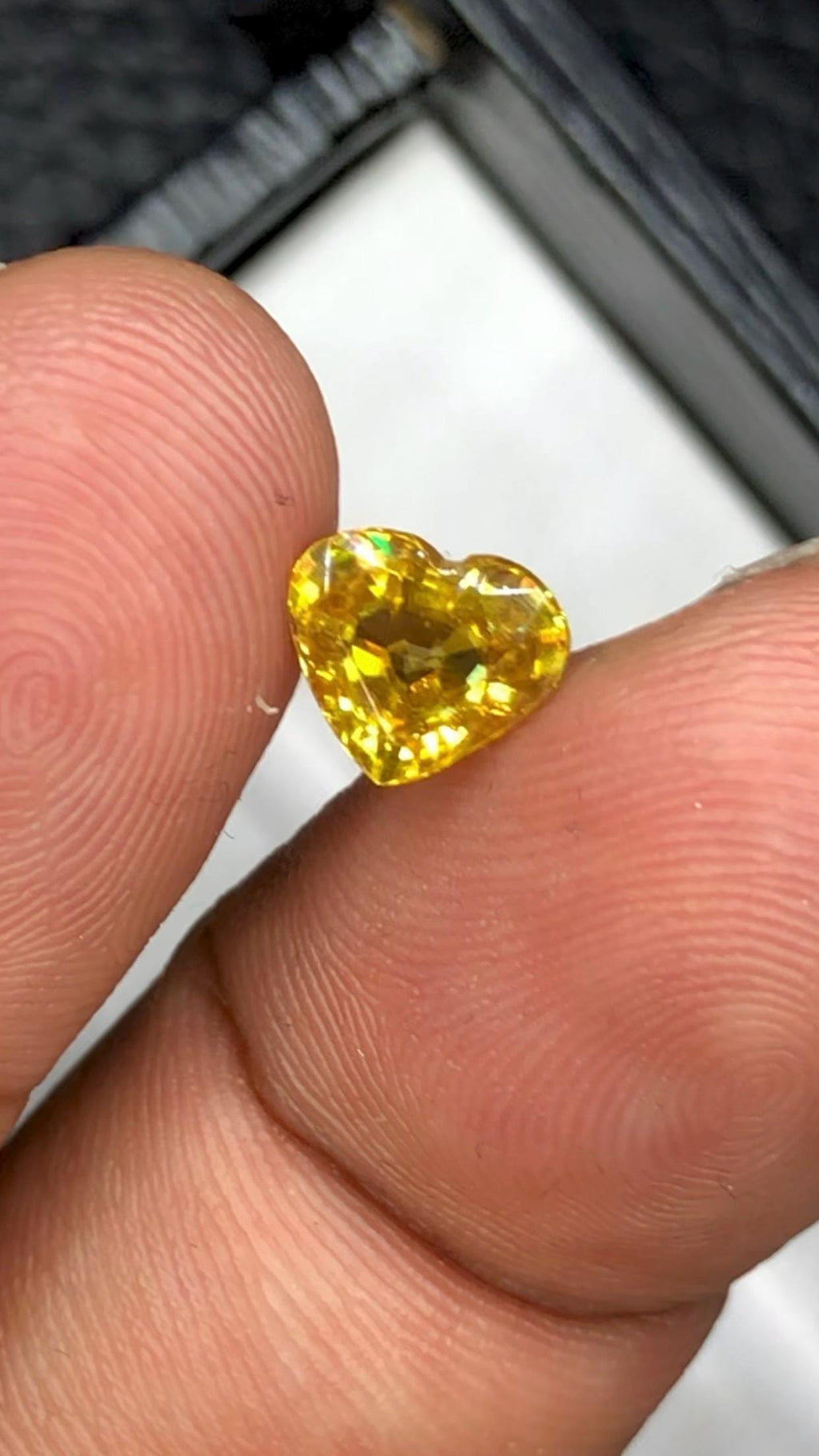 Heart Sphene Gemstone: 1.25 CT Faceted Titanite, Himalayan Origin