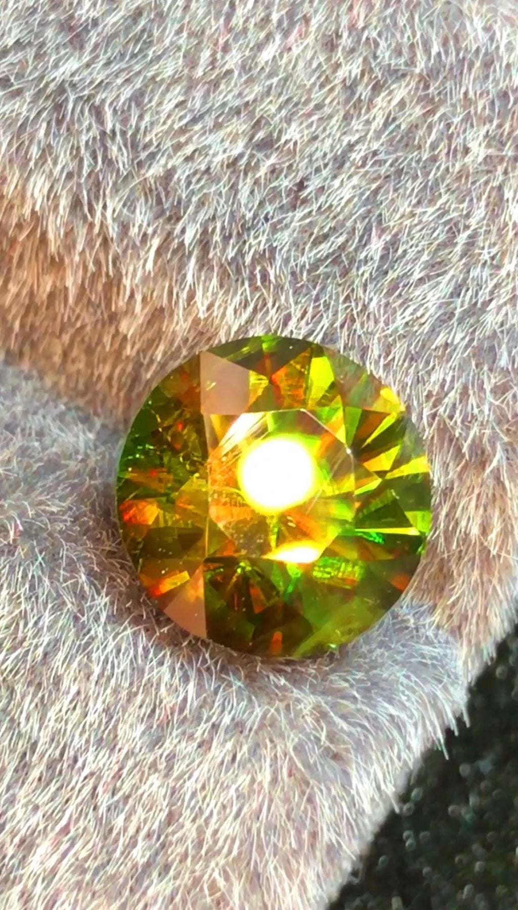 Green Sphene 3.15 ct Round Cut Green Gemstone from Skardu Pakistan