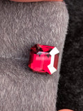 Red Rhodolite Garnet Emerald Cut 3.01 ct from Tanga Mine Tanzania