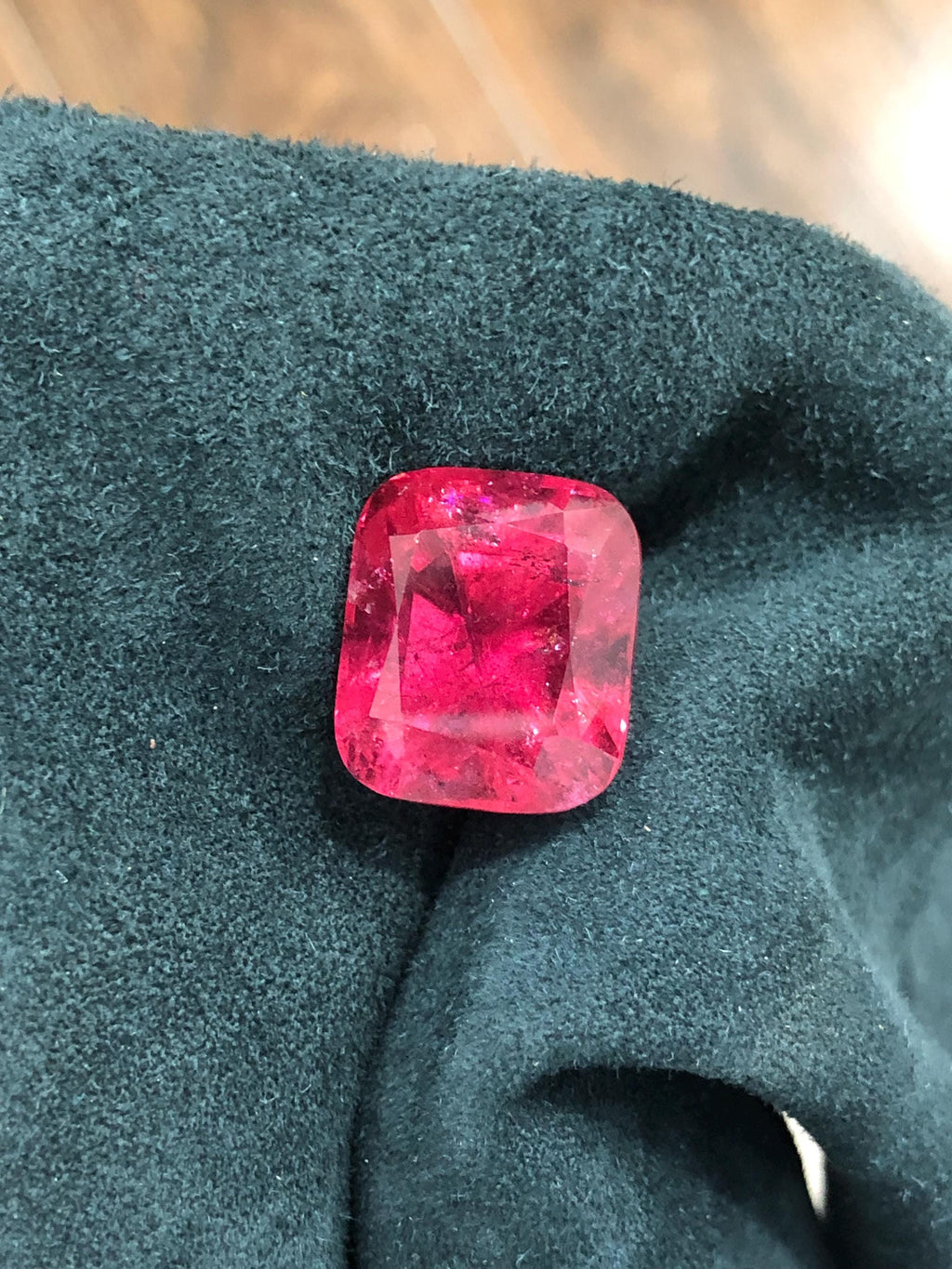 Rubellite 19.60ct Cushion Cut Deep Red Gemstone | Fine Collector’s Tourmaline from Afghanistan