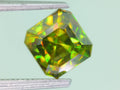 1.25 CT Green Sphene Gemstone: Ascher Cut Titanite, Himalayan Origin