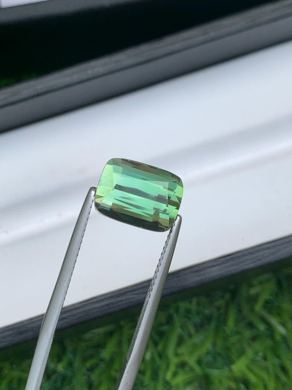 Natural Blue Green Tourmaline Gemstone: 6.00 CT Cushion Cut, Afghanistan Origin