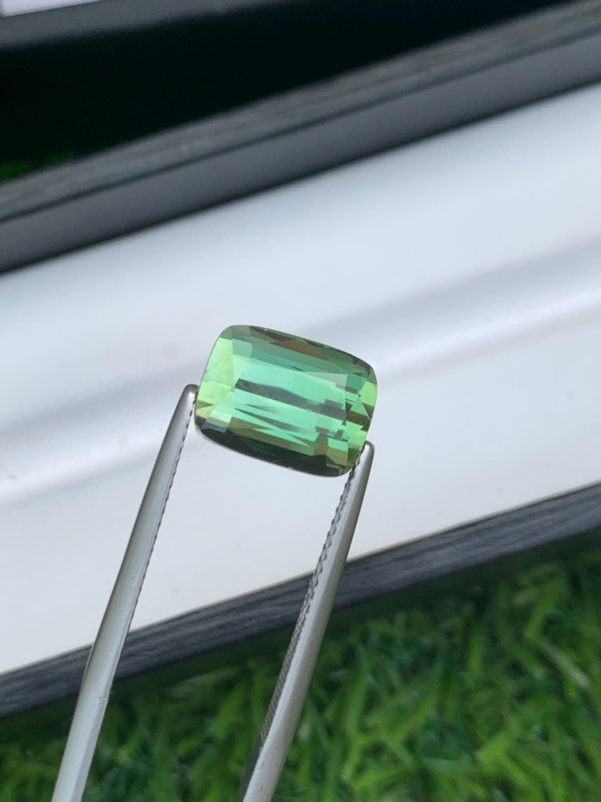 Natural Blue Green Tourmaline Gemstone: 6.00 CT Cushion Cut, Afghanistan Origin