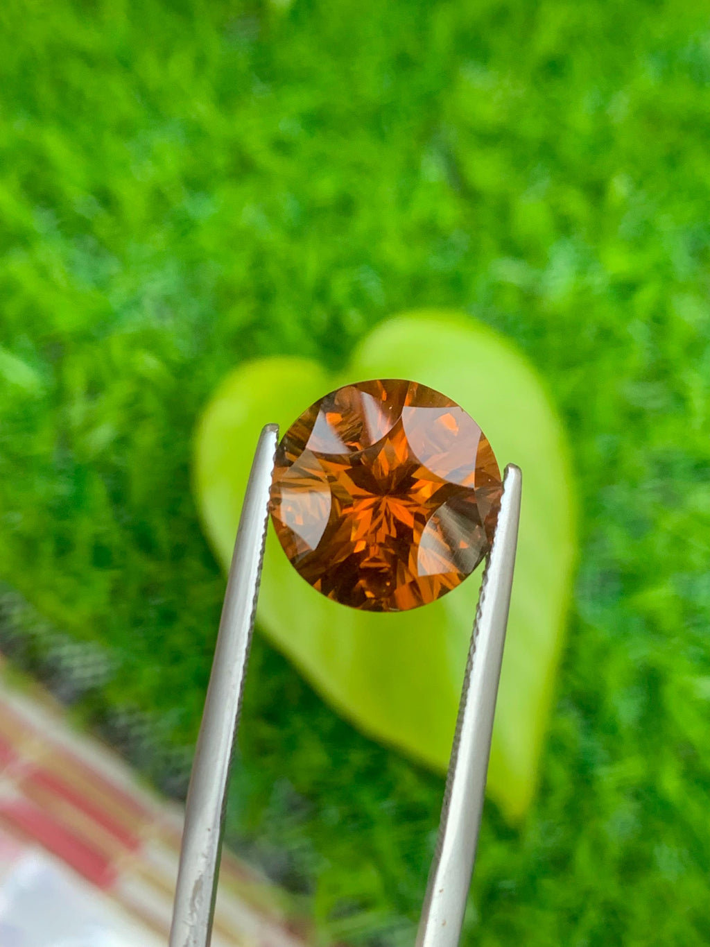 Natural Citrine Gemstone: 6 Carat Orange Cushion Cut, November Birthstone