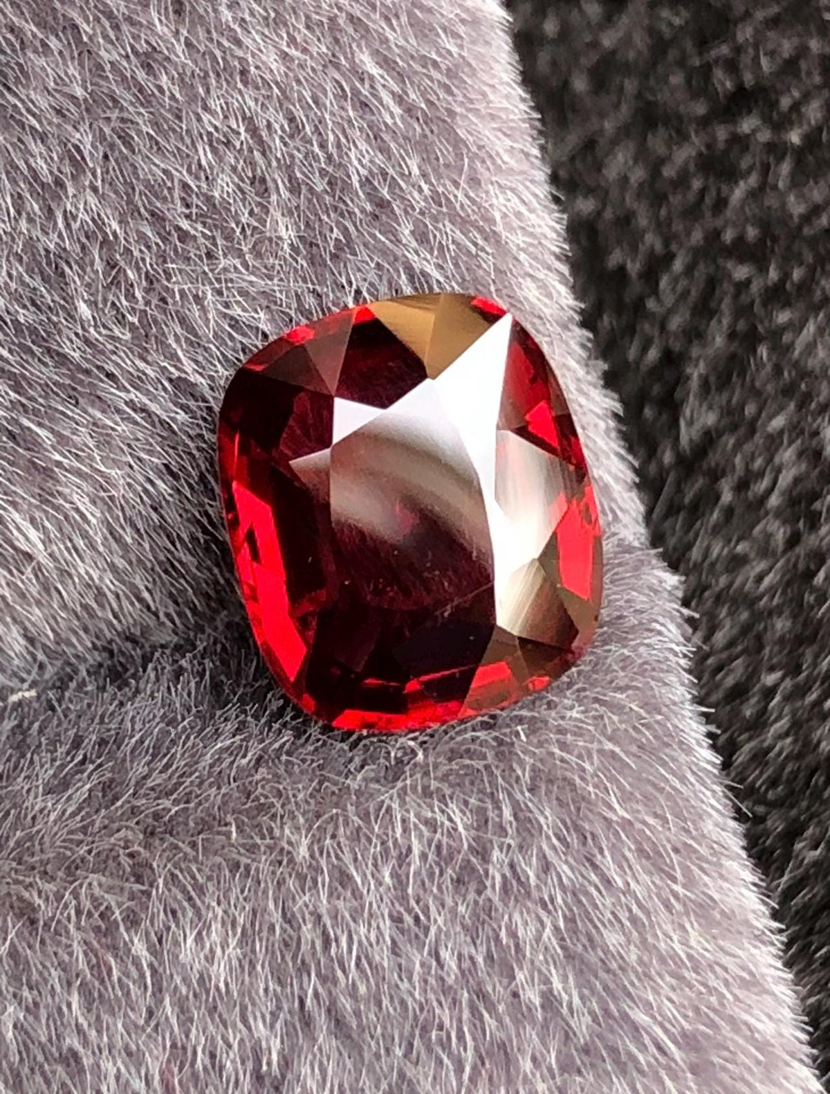 Vivid Red Spinel 2.09 ct Step Cushion Cut - Burma Gemstone Loose Stone