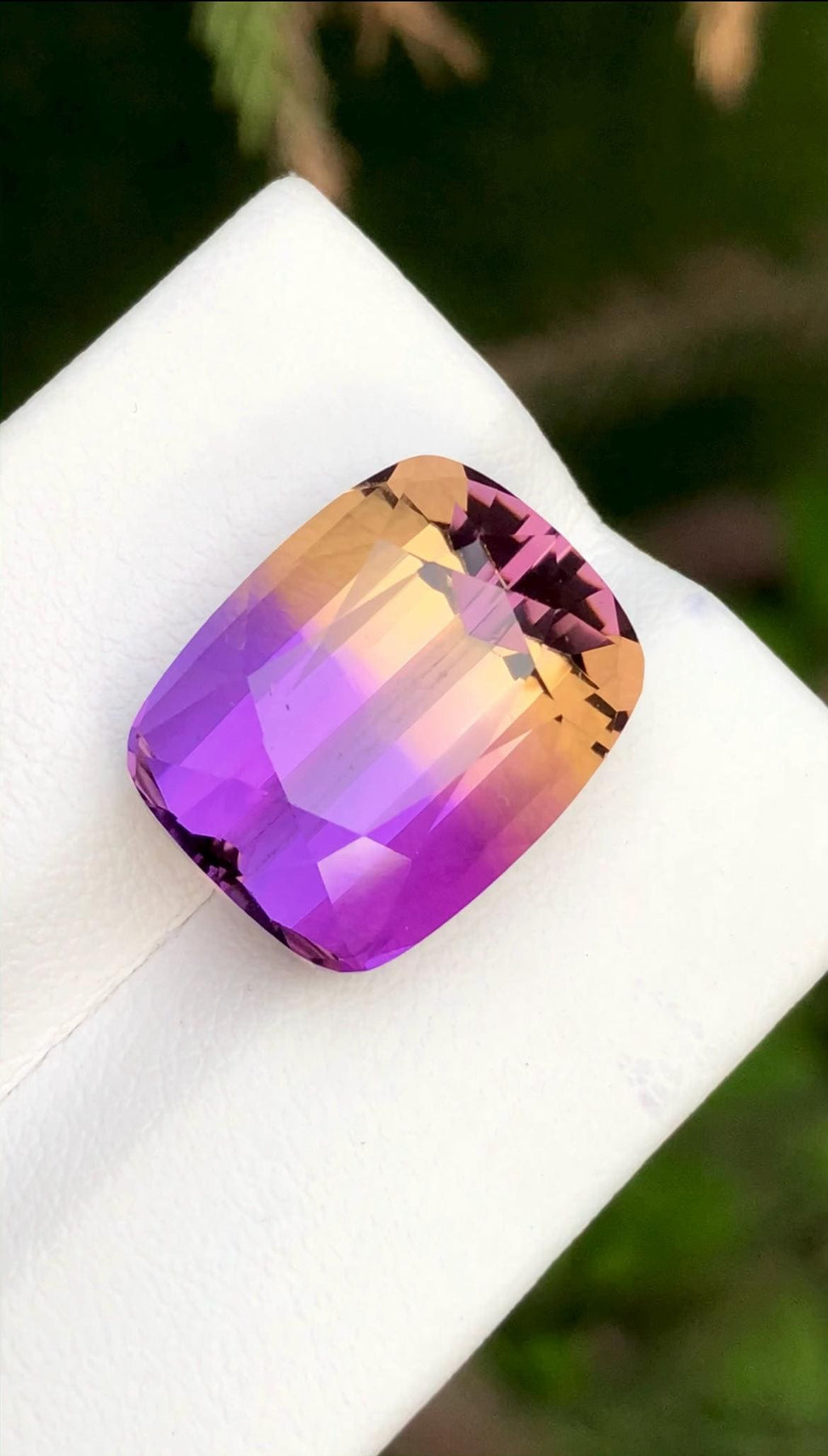 Bi-Color Ametrine 14.55 Ct Cushion Cut – Gemstone from Brazil