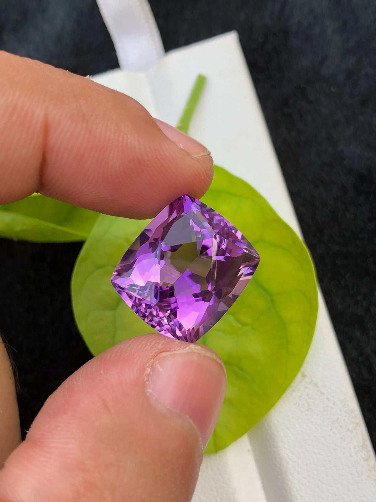Fancy Cut Natural Amethyst Gemstone: Purple Ring Stone, 14.95 CT