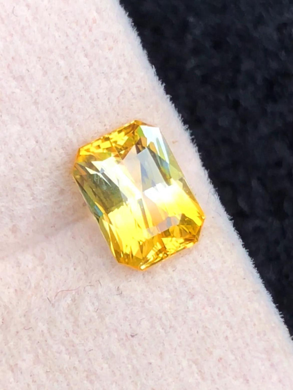 Yellow Sapphire 1.07ct Fancy Octagonal Cut Madagascar Certified