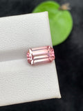 Pink Tourmaline Loose Gemstone, Emerald Cut, 3.25 CT