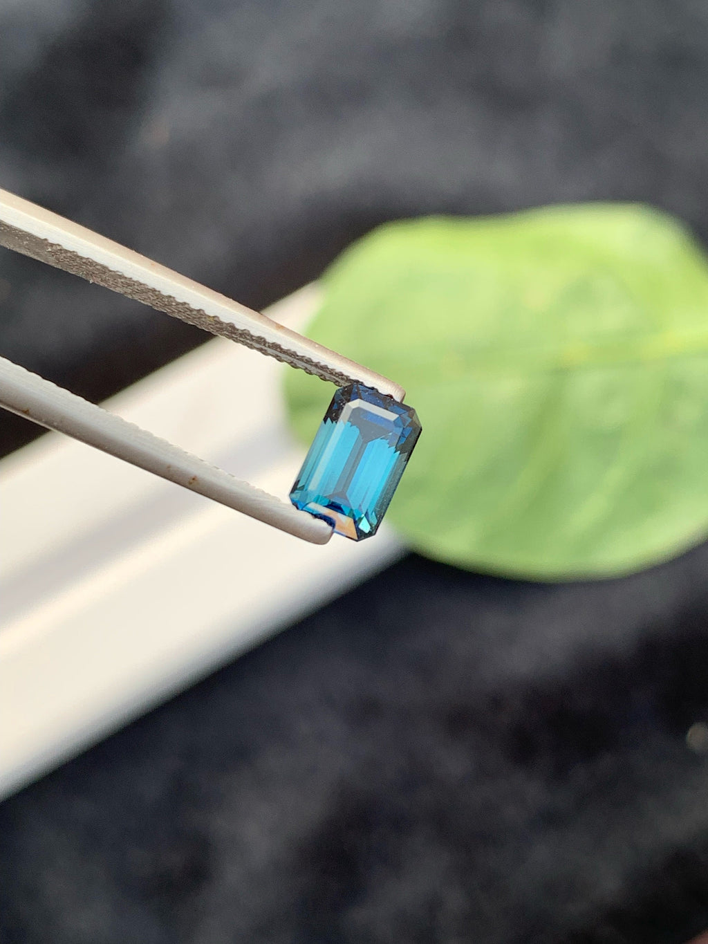 Ink Blue Tourmaline Stone For Ring Making, Faceted Tourmaline Gemstone, 1.35 CT