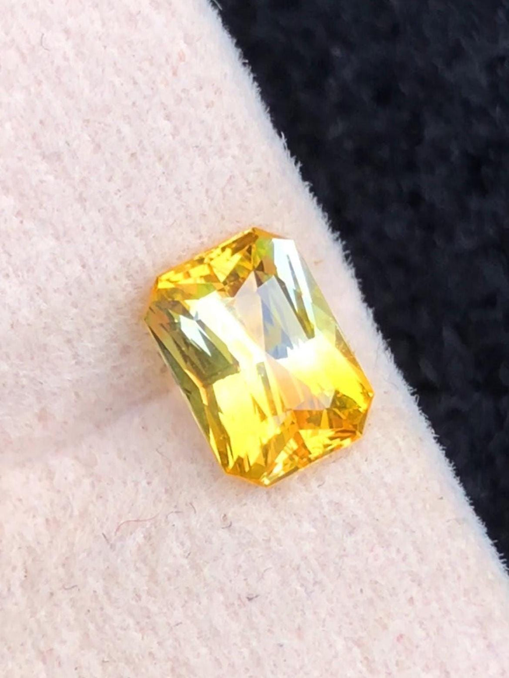 Yellow Sapphire 1.07ct Fancy Octagonal Cut Madagascar Certified