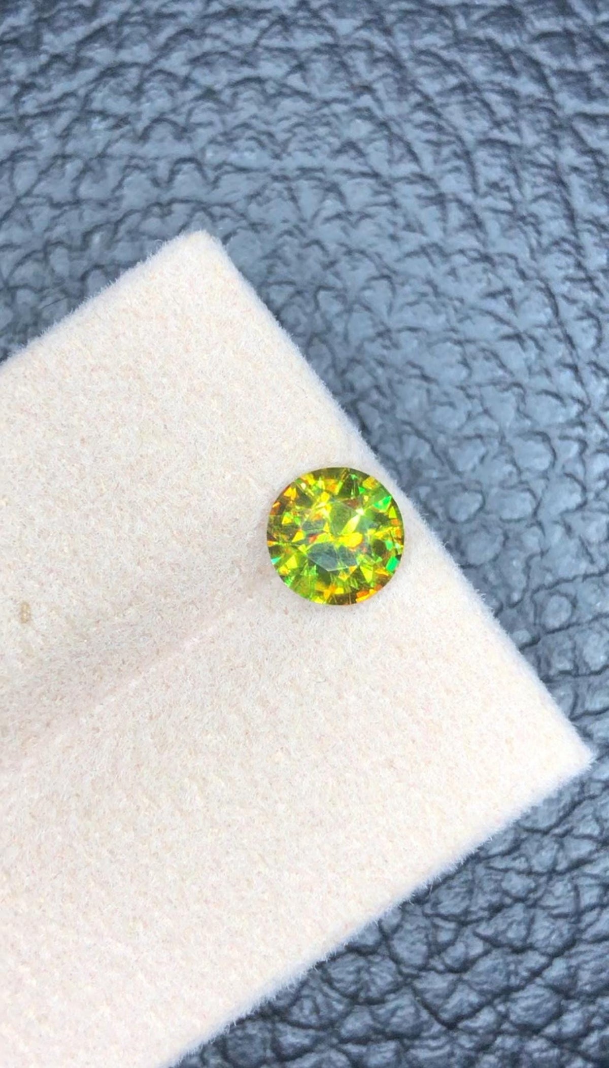 1.20 Carat Chrome Sphene Gemstone: Faceted Green Sphene, Pakistan Origin