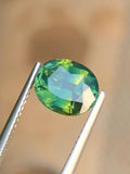 Green Bi-Color Sapphire 2.77 ct Oval Cut Australia