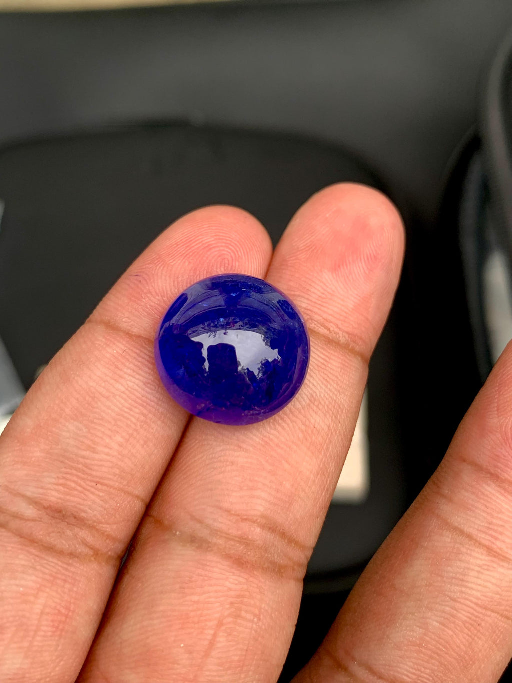 AAA Tanzanite Cabochon: Deep Blue-Violet Gemstone, December Birthstone (25.3 Carat
