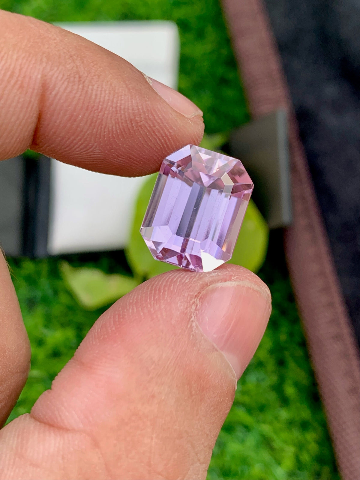 AAA Pink Kunzite Gemstone: Emerald Cut November Birthstone, 13.95 CT