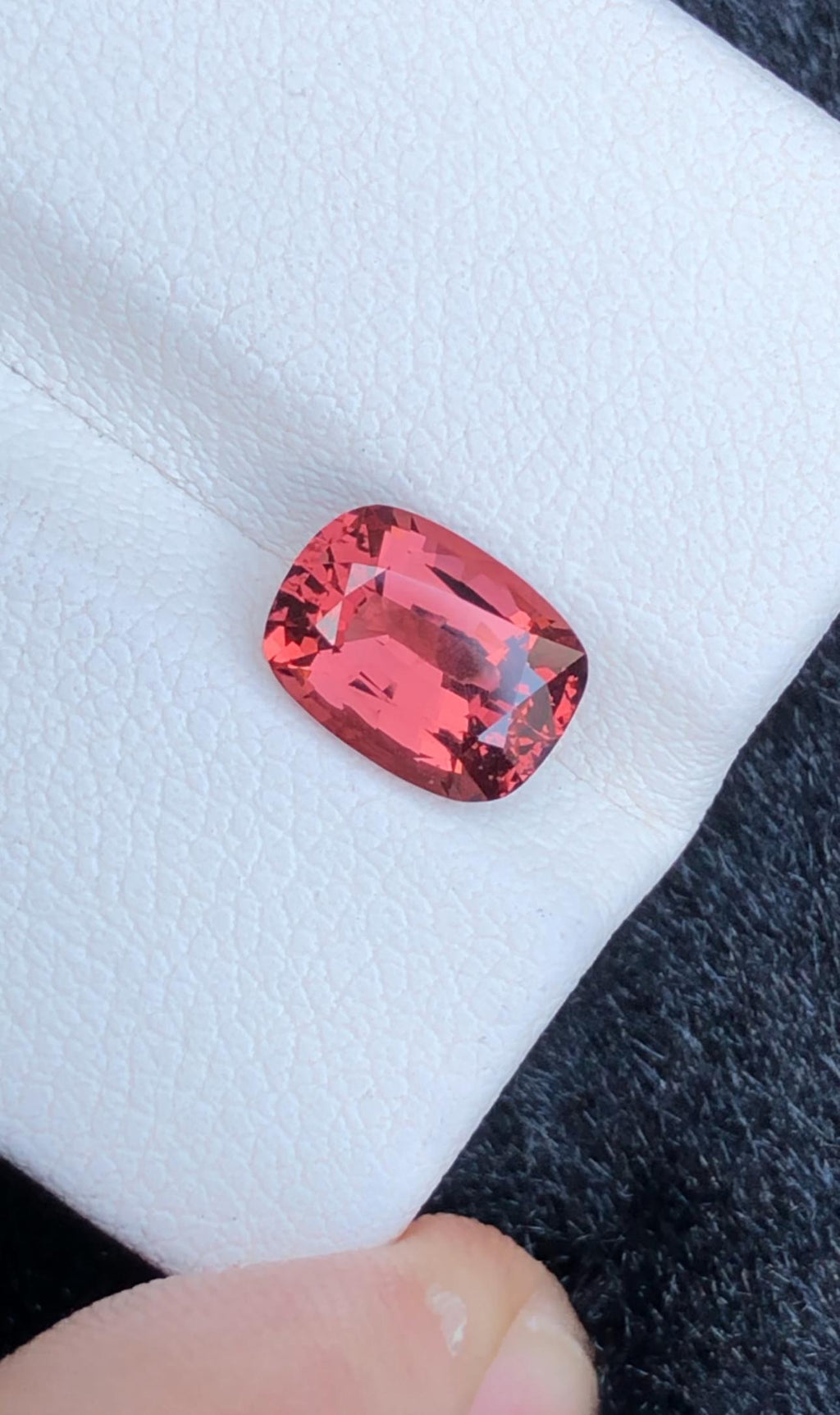 Reddish Pink Spinel: 1.75 CT Cushion Cut Loose Gemstone