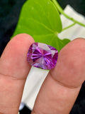 Cushion Cut Amethyst Gemstone: 9.05 CTS Royal Purple Quartz