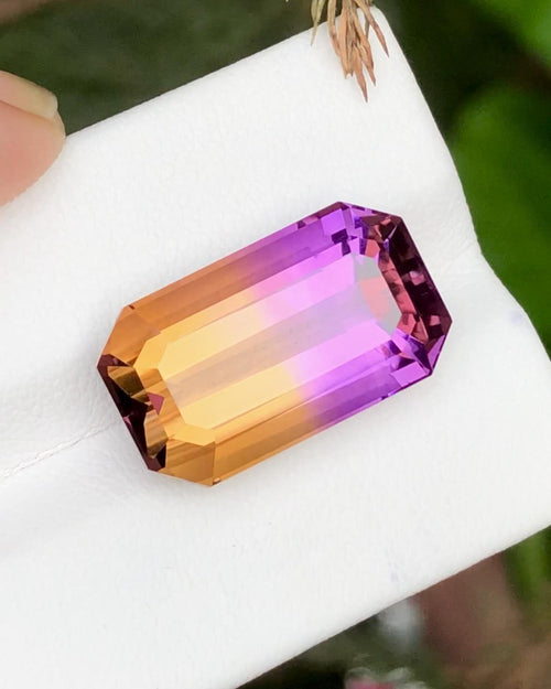 Ametrine 16.90 ct Emerald Cut • Bi-Color Gemstone from Bolivia