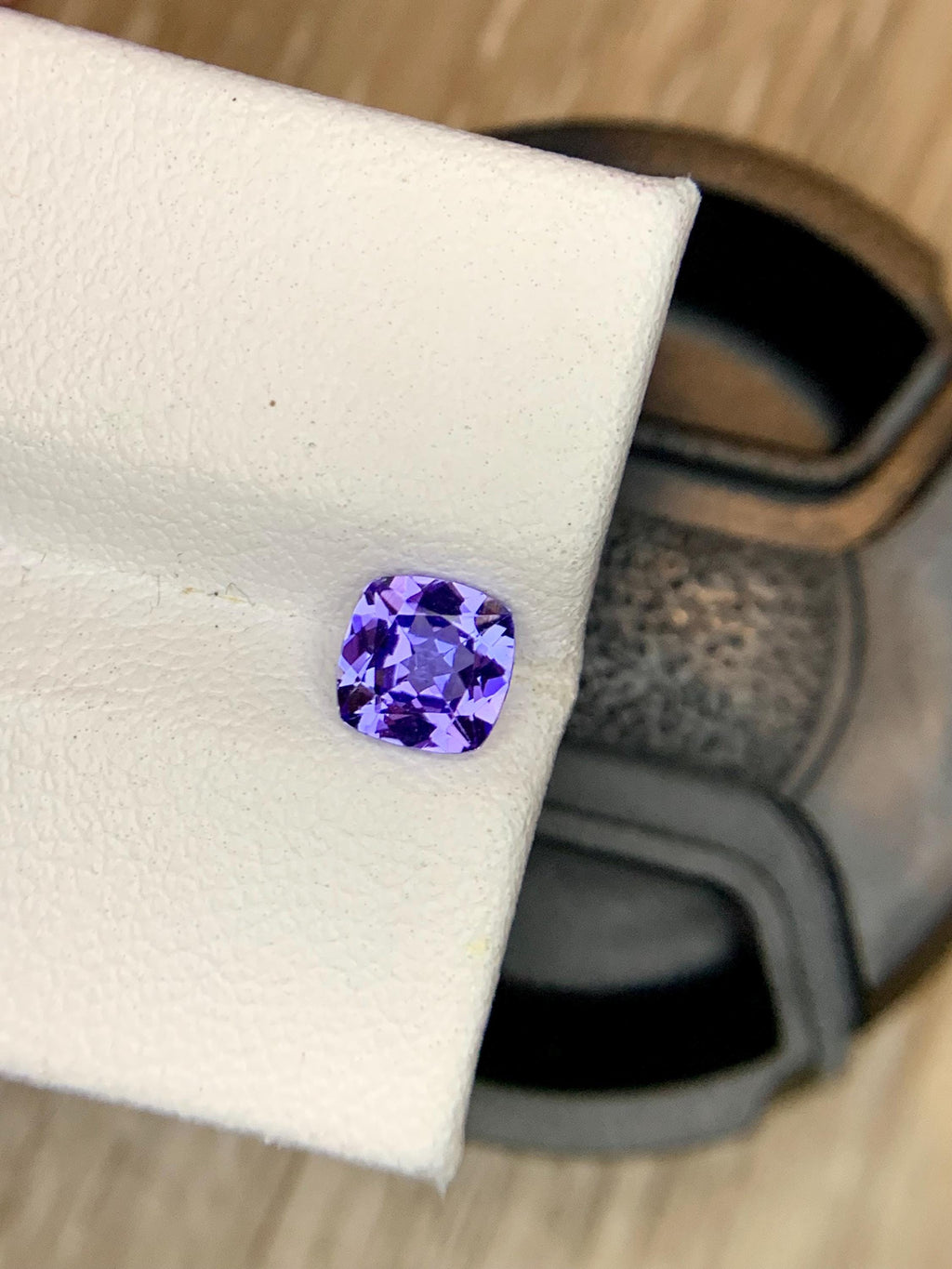 Certified 0.83 Carat Cushion Cut Tanzanite: Violet-Blue Loose Gemstone