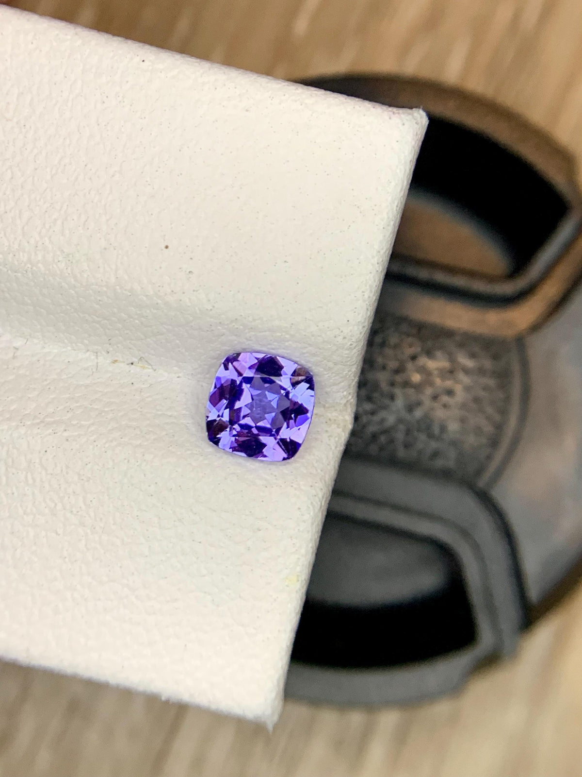 Certified 0.83 Carat Cushion Cut Tanzanite: Violet-Blue Loose Gemstone