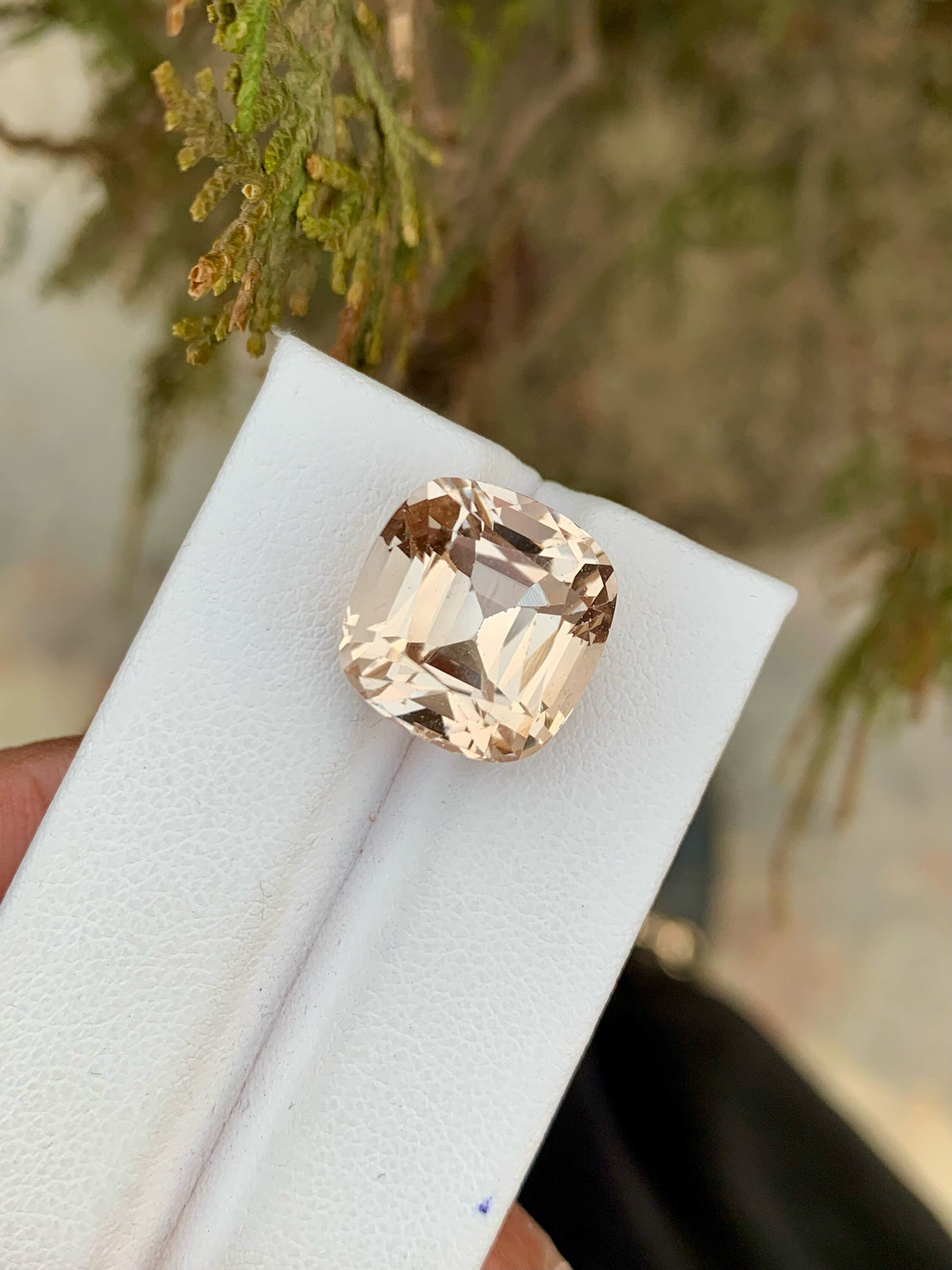 Unheated Imperial Topaz Gemstone: 17.25 CT Natural Yellow Cushion Cut Stone