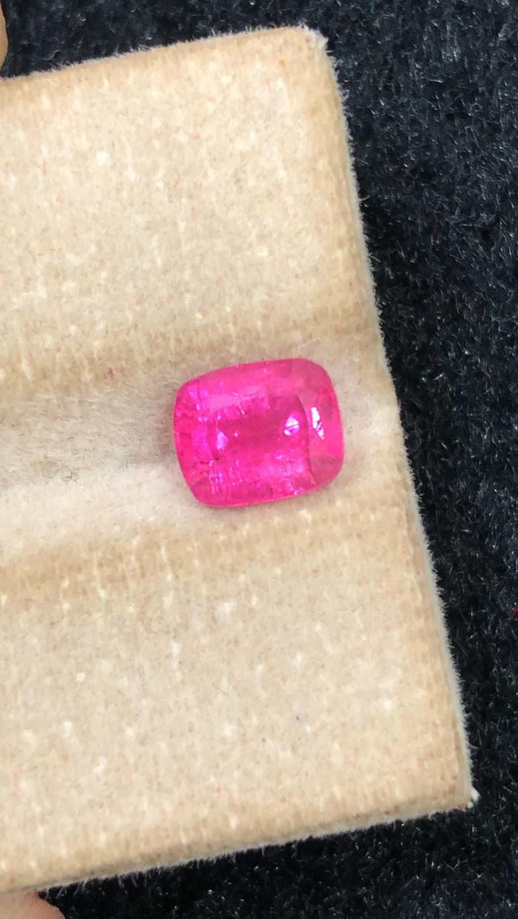 Pink Rubellite 1.10ct Cushion Cut from Afghanistan