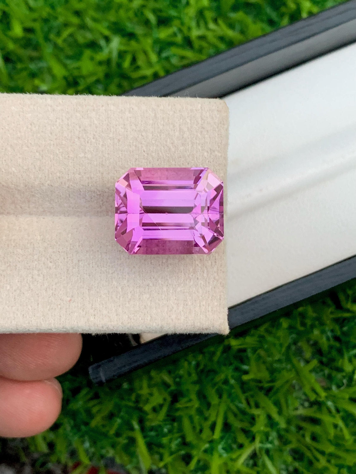 Natural Pink Kunzite Gemstone: Emerald Cut, 14.95 CT, Afghanistan Origin